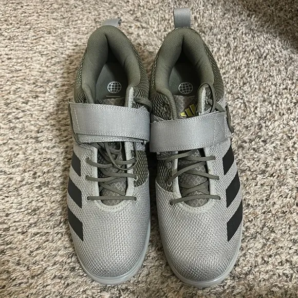 EUC Adidas Powerlifting Olive Green Athletic Shoes