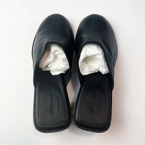 Everlane The Artist Mule Black Italian Leather Shoes Size 6.5 New