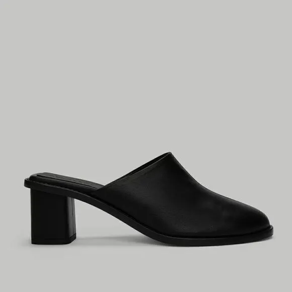 Everlane The Artist Mule Black Italian Leather Shoes Size 6.5 New