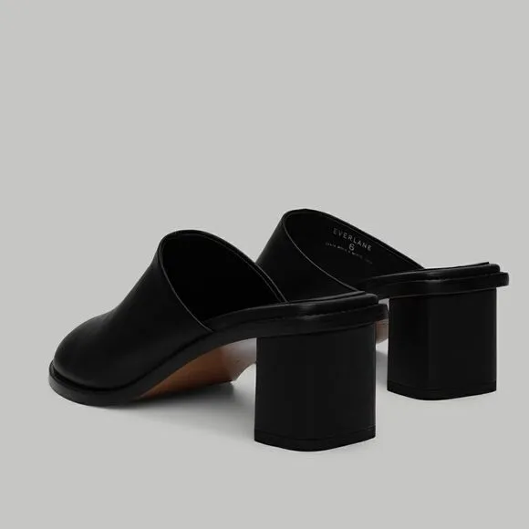 Everlane The Artist Mule Black Italian Leather Shoes Size 6.5 New