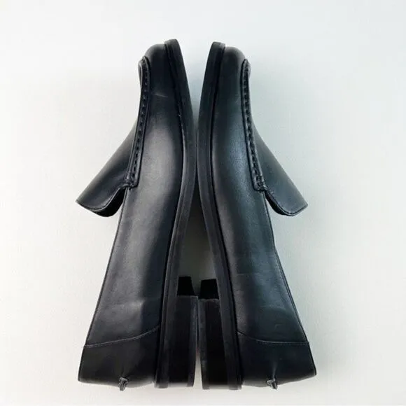 Everlane The Modern Loafer in Black Flat Leather Slip On Shoes Size 10.5 NEW