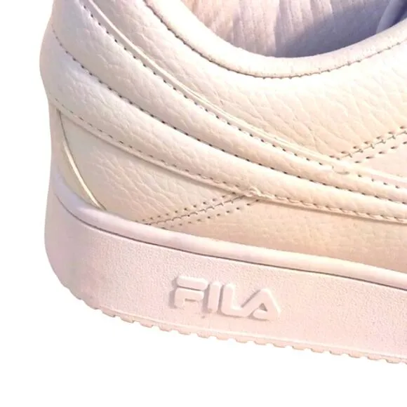 FILA A-Line WHITE Low Tops Sneakers Men's Sz 12 Gym Shoes Lace Embroidered Logo