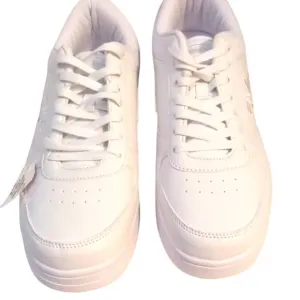 FILA A-Line WHITE Low Tops Sneakers Men's Sz 12 Gym Shoes Lace Embroidered Logo