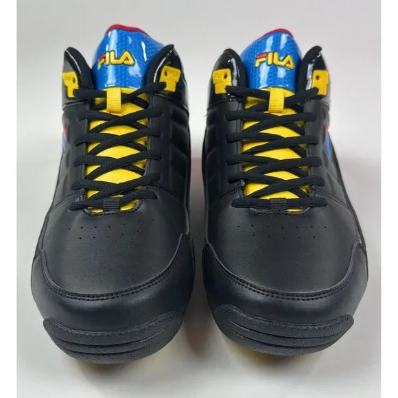 Fila Change The Game Mens 11 Black Red Yellow Basketball Shoes 1BM02019-669 New