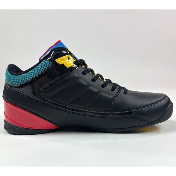 Fila Change The Game Mens 11 Black Red Yellow Basketball Shoes 1BM02019-669 New