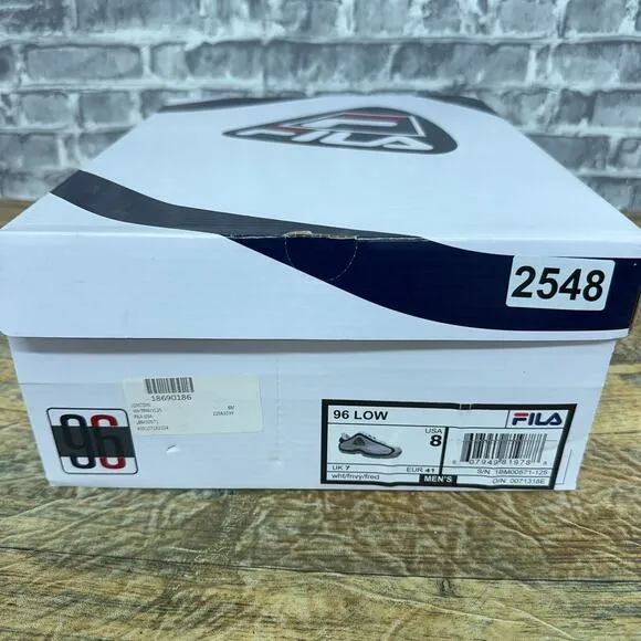 Fila Grant Hill 96 Low Basketball Shoes White Navy Blue Men's 1BM00571 Size 8