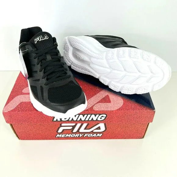 Fila USA Men Memory Panorama 6 Running Shoes Sneakers Sz 10.5 M Black New in Box