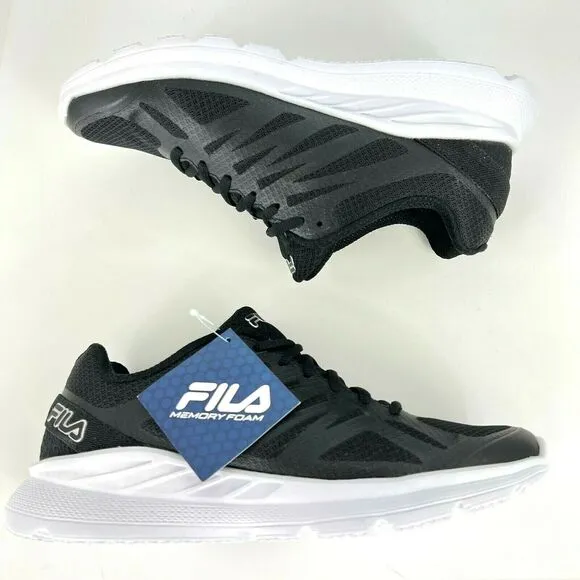 Fila USA Men Memory Panorama 6 Running Shoes Sneakers Sz 10.5 M Black New in Box