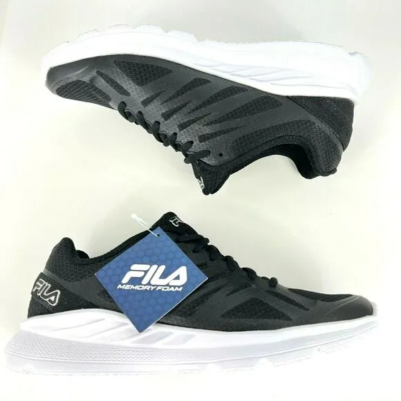 Fila USA Men Memory Panorama 6 Running Shoes Sneakers Sz 10.5 M Black New in Box