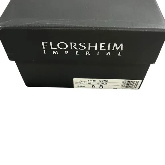 Florsheim Como Moc Toe Bit Slip-On Loafer Black Leather Men's Size 9