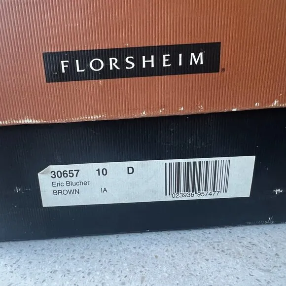 Florsheim Mens Brown Leather Weave &amp; Croc Embossed Dress Shoes Size 10 D
