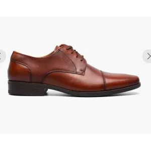 Florsheim Men's Cognac Brown Leather Jackson Cap Toe Oxford Shoes Size 12M‎