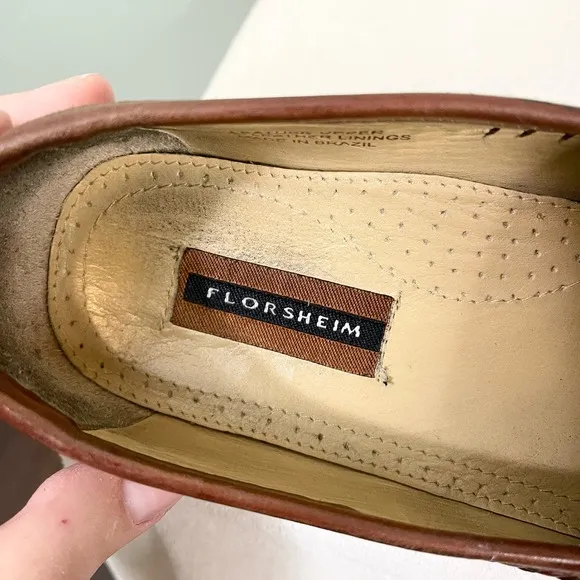 Florsheim Pisa Cognac Men's Brown Leather Tassel Loafers Shoes Size 11