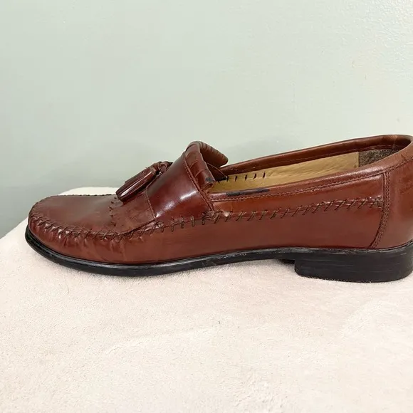 Florsheim Pisa Cognac Men's Brown Leather Tassel Loafers Shoes Size 11