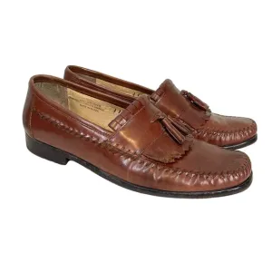 Florsheim Pisa Cognac Men's Brown Leather Tassel Loafers Shoes Size 11