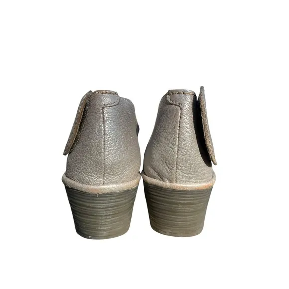 Fly London Yogo Crossover Leather‎  Shoes Wedge Lagenlook Boho Silver, Size 41