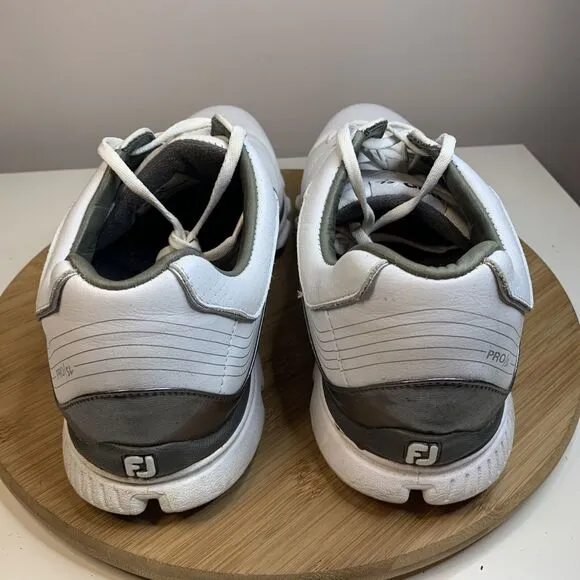 Foot Joy Pro SL Classic Golf Shoes Mens Size 11.5 M 53267 White Gray FJ Sneakers