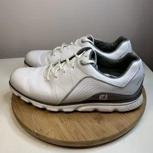 Foot Joy Pro SL Classic Golf Shoes Mens Size 11.5 M 53267 White Gray FJ Sneakers