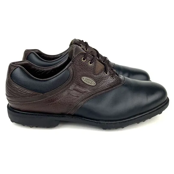 FootJoy eComfort Mens Size 11 Brown Black Leather Golf Shoes 57714