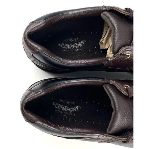 FootJoy eComfort Mens Size 11 Brown Black Leather Golf Shoes 57714