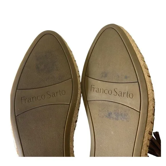 Franco Sarto Dream Espadrille Tribal Flats Slip-on Tied Women's Size 8M Shoes