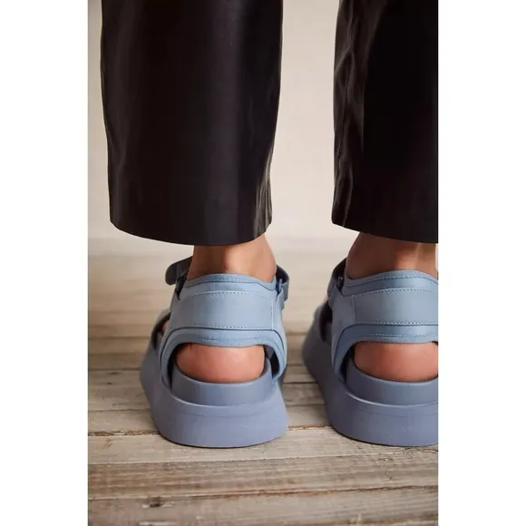 Free People x Rollie Ace Sport Platform Sandals Pastel Blue