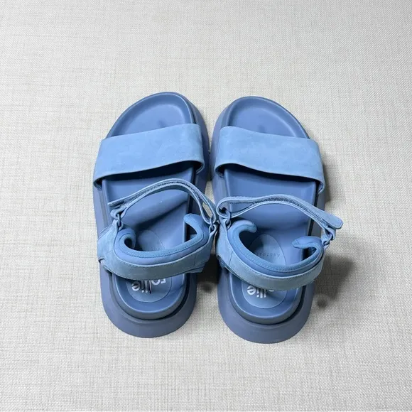 Free People x Rollie Ace Sport Platform Sandals Pastel Blue