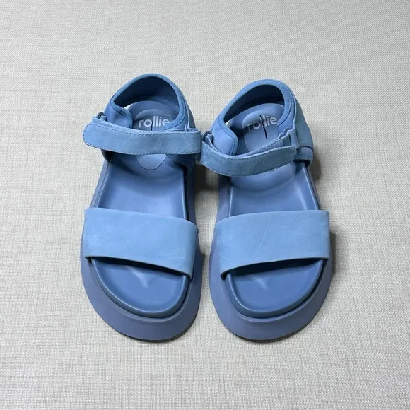 Free People x Rollie Ace Sport Platform Sandals Pastel Blue