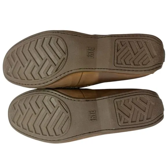 Frye Men's Lewis Venetian Tan Leather  Driving Shoe Size 10.5