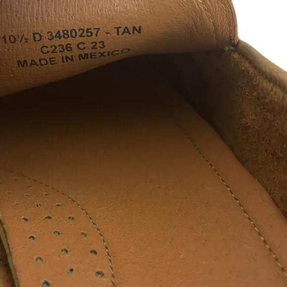 Frye Men's Lewis Venetian Tan Leather  Driving Shoe Size 10.5