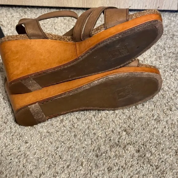 Frye Tan Brown Criss Cross Leather 9.5 M Shoes