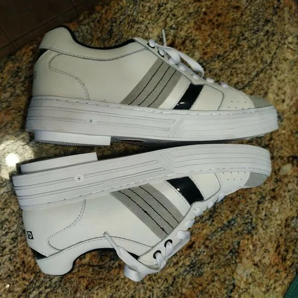 GDefy by Gravity Defyer Men Walking Shoes Size 8 White/Gray NEW