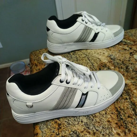 GDefy by Gravity Defyer Men Walking Shoes Size 8 White/Gray NEW