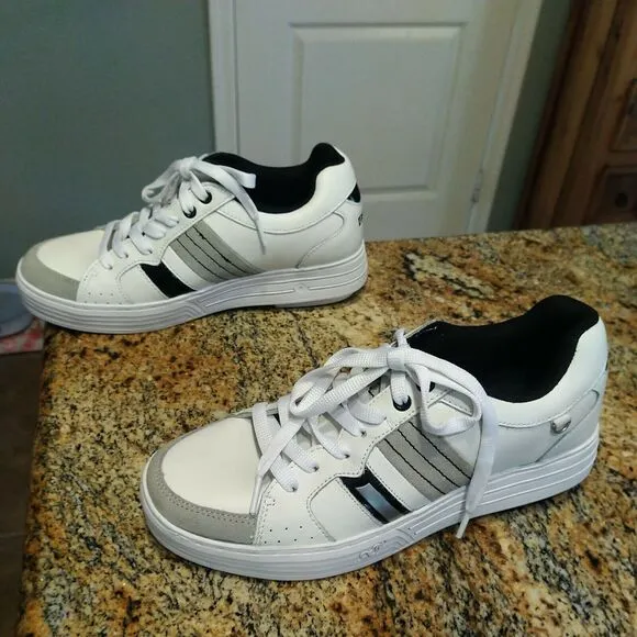 GDefy by Gravity Defyer Men Walking Shoes Size 8 White/Gray NEW