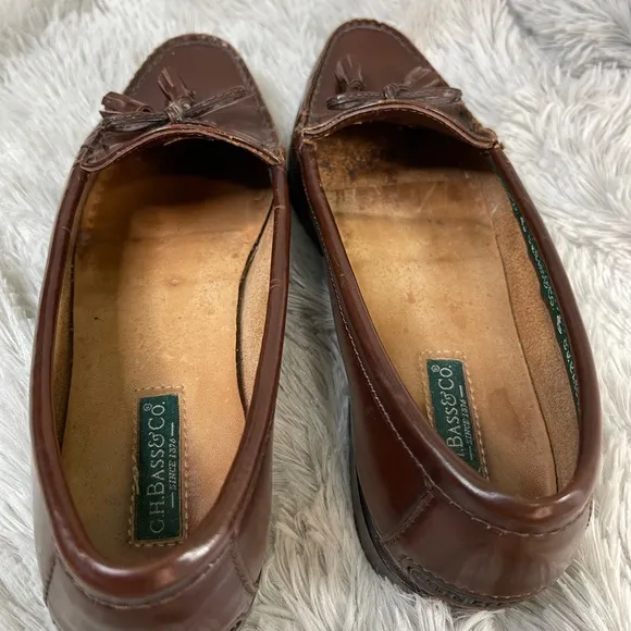 G.H. Bass &amp; Co. Brown Leather Loafers with Tassels