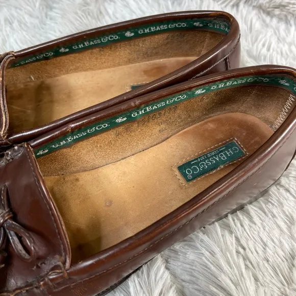 G.H. Bass &amp; Co. Brown Leather Loafers with Tassels