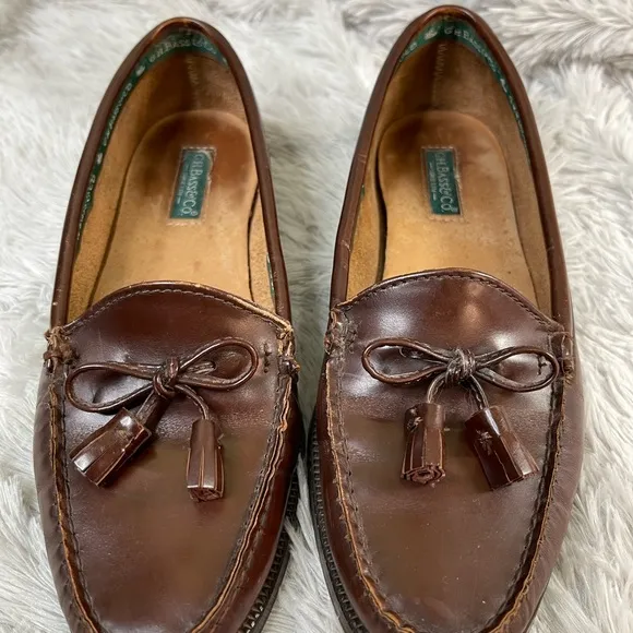 G.H. Bass &amp; Co. Brown Leather Loafers with Tassels