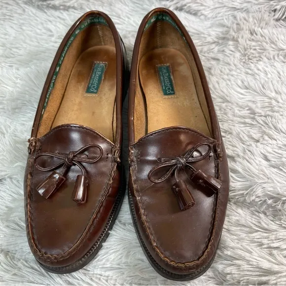 G.H. Bass &amp; Co. Brown Leather Loafers with Tassels