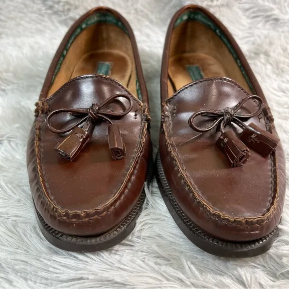 G.H. Bass &amp; Co. Brown Leather Loafers with Tassels
