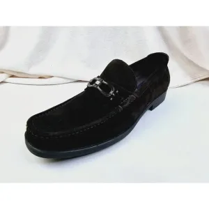 Giorgio Brutini Size 13M Men's Chocolate Brown Suade Horsebit Slip On Loafers
