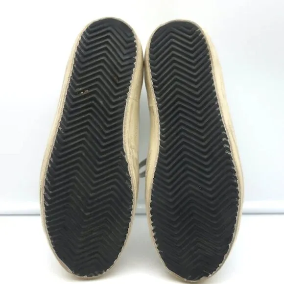 Golden Goose Superstar Private Edition Sneakers White &amp; Silver Leather Size 35