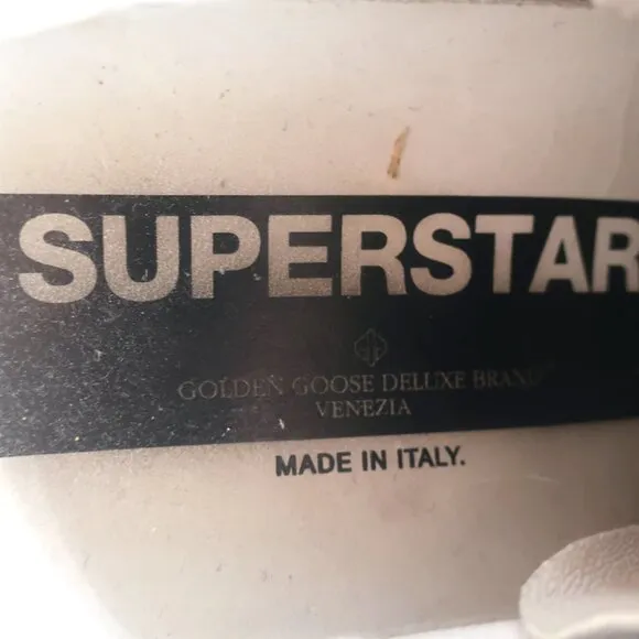 Golden Goose Superstar Private Edition Sneakers White &amp; Silver Leather Size 35