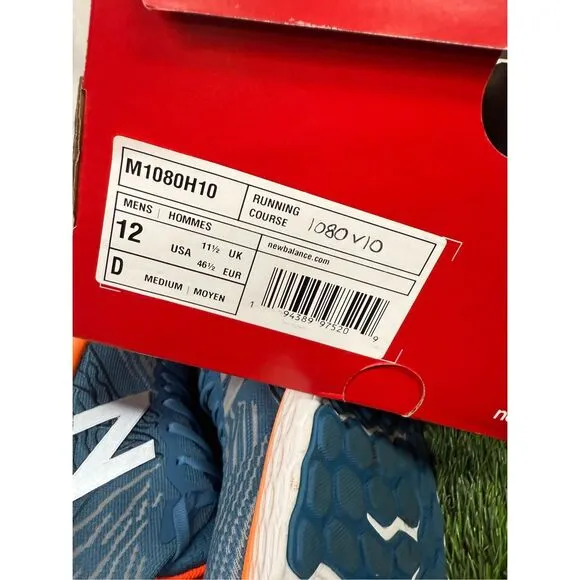 GREAR New Balance Men Fresh Foam 1080 V10 M1080H10 Blue Running Shoes Size 12 D