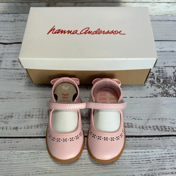 Hanna Andersson Jessika Mary Jane Toddler Shoes in Peach Blossom