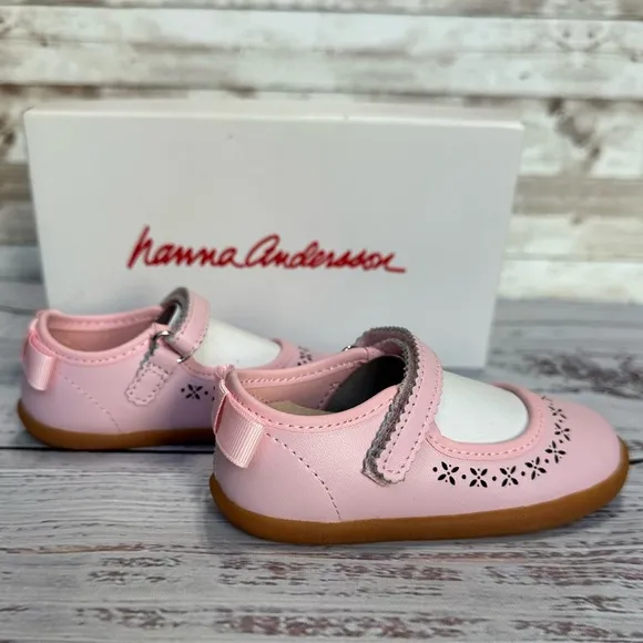Hanna Andersson Jessika Mary Jane Toddler Shoes in Peach Blossom