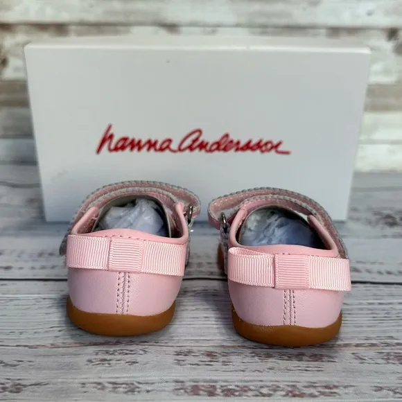 Hanna Andersson Jessika Mary Jane Toddler Shoes in Peach Blossom