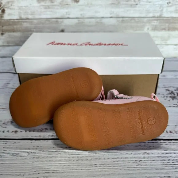 Hanna Andersson Jessika Mary Jane Toddler Shoes in Peach Blossom