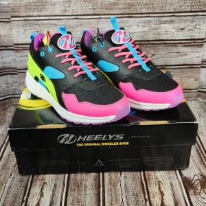 HEELYS Force Skate Women 7 Youth 6 Black HE100881H Wheeled Sneaker Shoes NEW