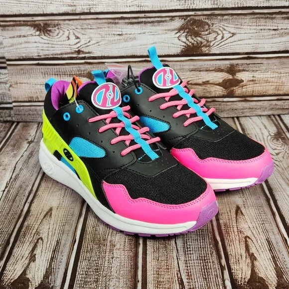 HEELYS Force Skate Women 7 Youth 6 Black HE100881H Wheeled Sneaker Shoes NEW