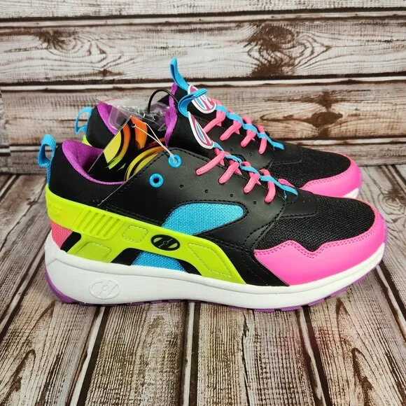 HEELYS Force Skate Women 7 Youth 6 Black HE100881H Wheeled Sneaker Shoes NEW